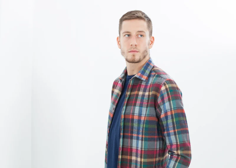 Riccardo Button-Up in Plaid Multi -UEB