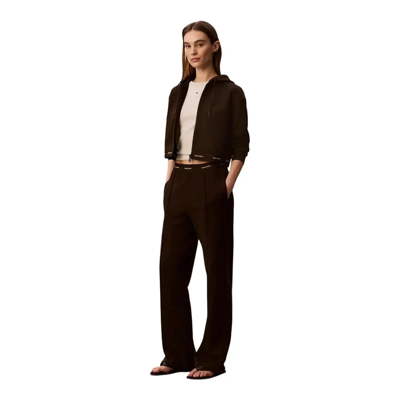 Pantalon en coton marron pour femmes Calvin Klein Jeans