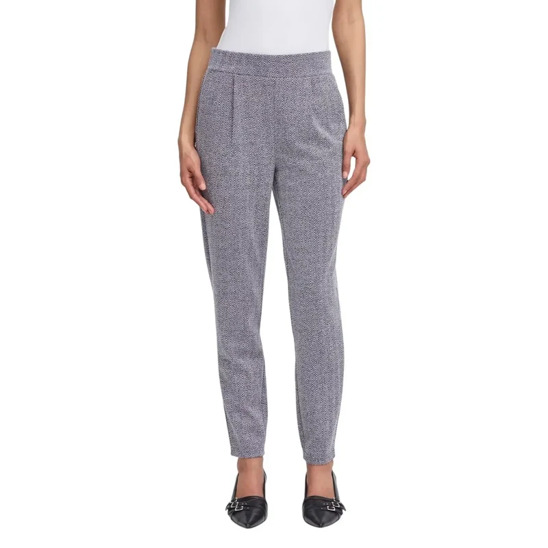 Pantalon pour femmes bleu d'automne et d'hiver en polyester et viscose
