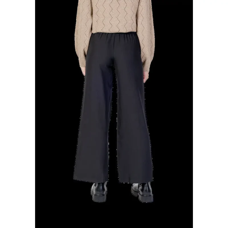 Pantalons à jambes larges pour femmes Jacqueline De Yong en polyester noir