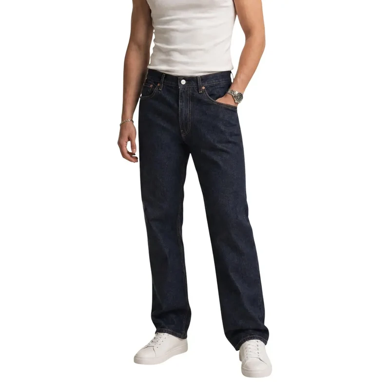 Jean pour homme Levi's, bleu, classique, coton, fermeture éclair et boutons