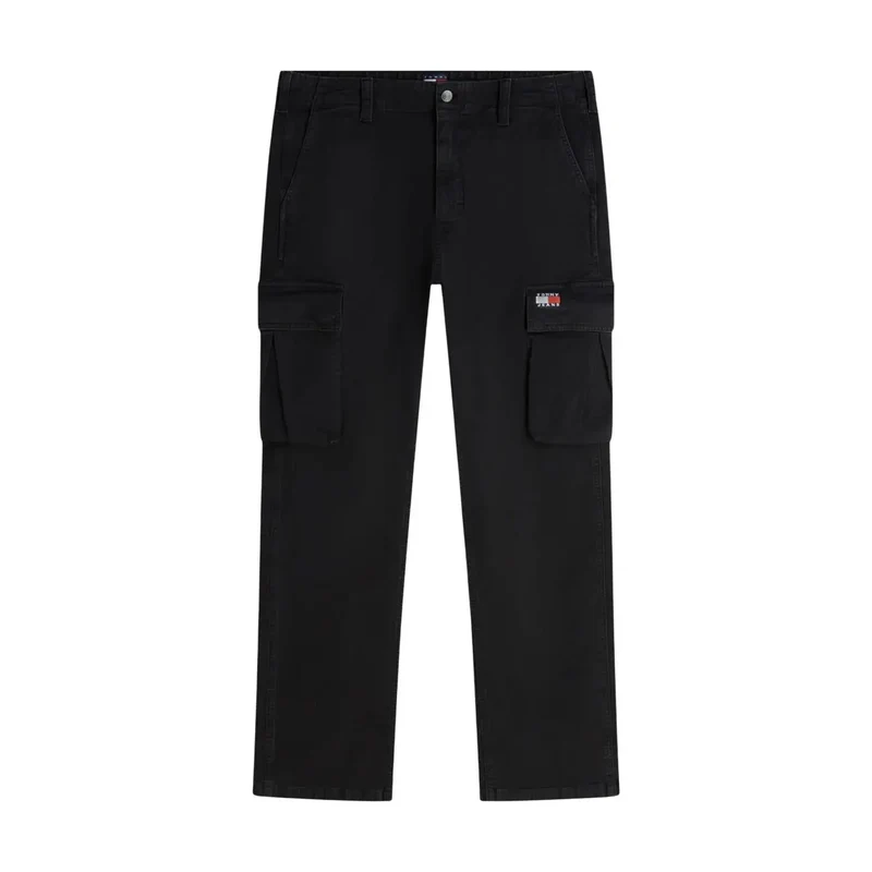 Jean en toile Tommy Hilfiger pour hommes Otis, noir, coton et lycra