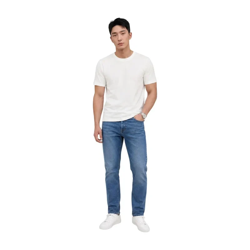 Jean pour homme Tommy Hilfiger Austin Slim fuselé en coton bleu
