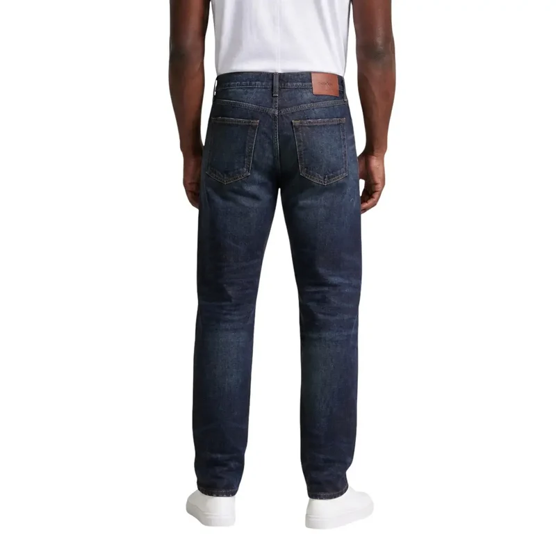 Jean Calvin Klein Jeans pour homme, jean en denim de coton bleu, automne et hiver