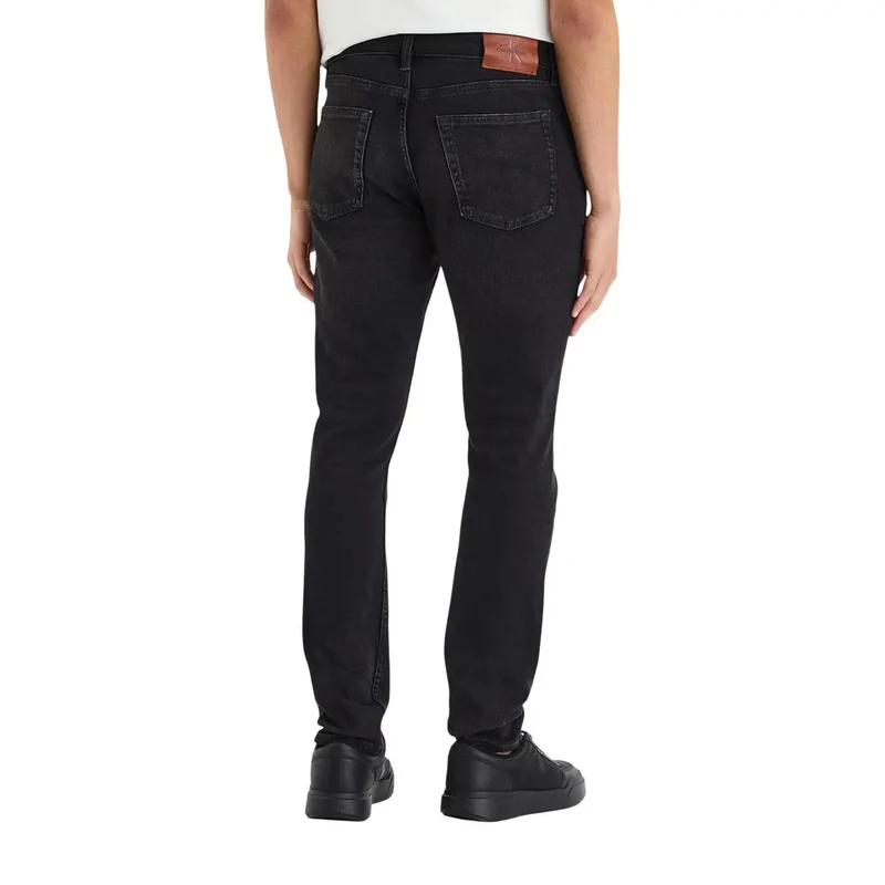 Jean slim en denim de coton noir pour homme Calvin Klein Jeans