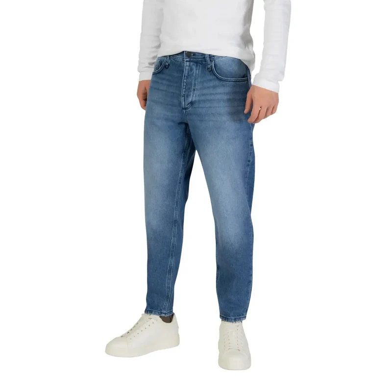 Pantalon Antony Morato Men Jeans Bleu Doris à coupe bouffante à cheville en coton