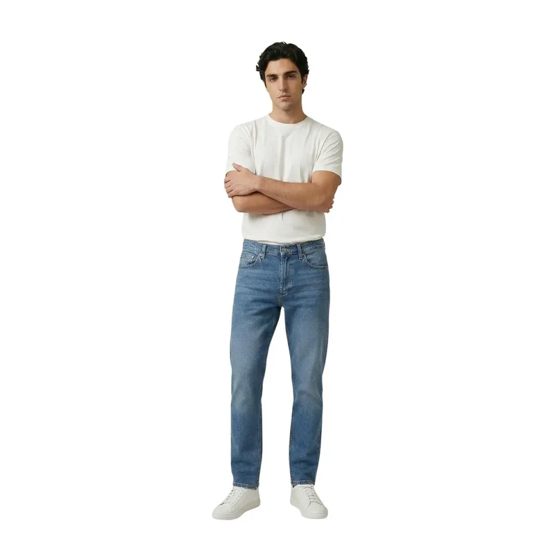 Jean pour hommes Levi's en denim bleu, coton stretch, coupe slim ajustée 04511