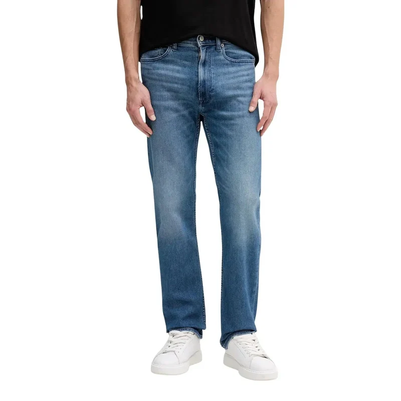 Jeans Calvin Klein Jeans pour hommes en coton bleu avec poche zippée