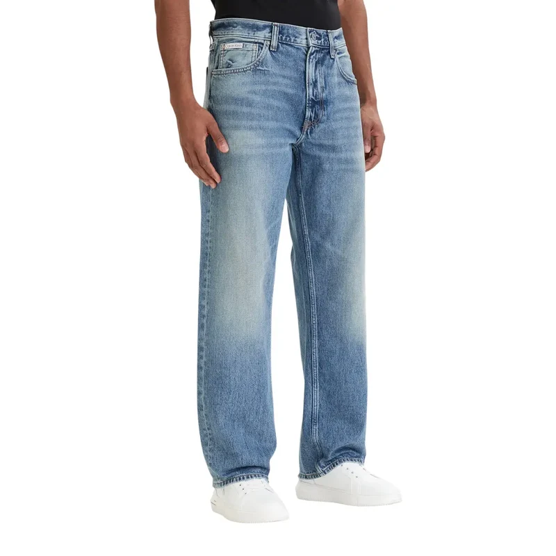 Jeans pour hommes Calvin Klein Jeans bleu classique 100 % coton