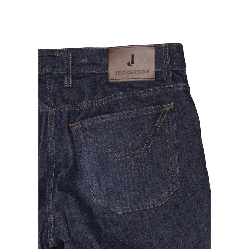 Jeckerson Jean pour hommes bleu en coton biologique à fermeture éclair et boutons JUPPA077