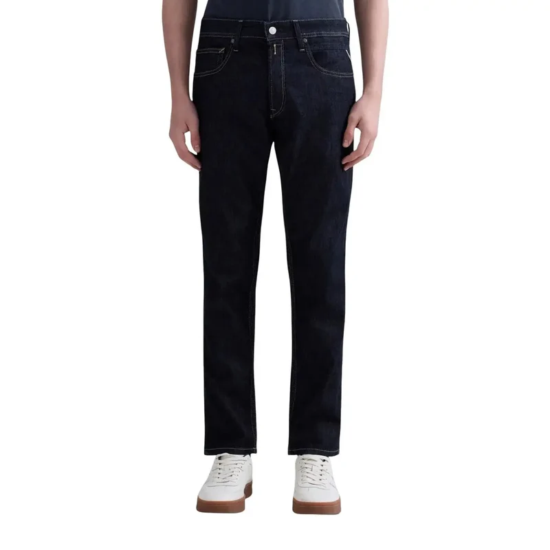 Replay Homme Jean Bleu Fermeture Éclair Bouton M1008J.000 Printemps Été