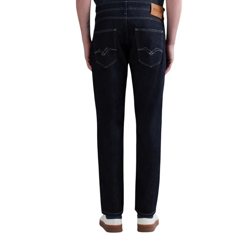 Replay Homme Jean Bleu Fermeture Éclair Bouton M1008J.000 Printemps Été