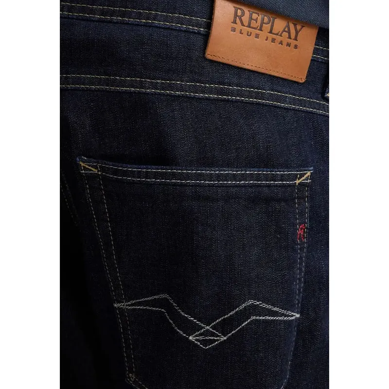Replay Homme Jean Bleu Fermeture Éclair Bouton M1008J.000 Printemps Été