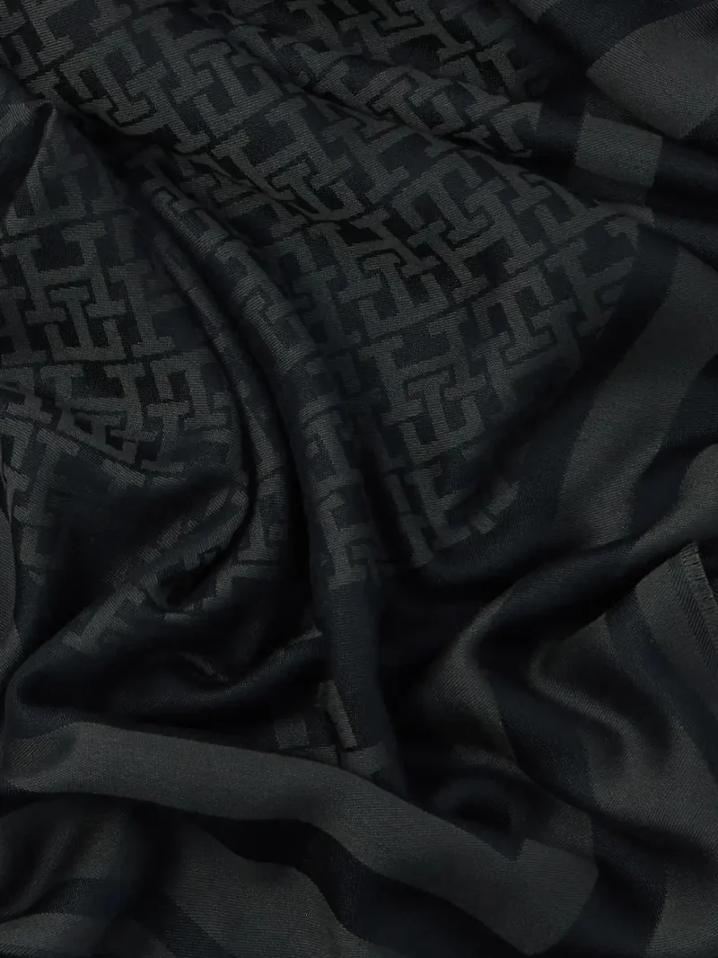 Echarpe Tommy Hilfiger noire en laine