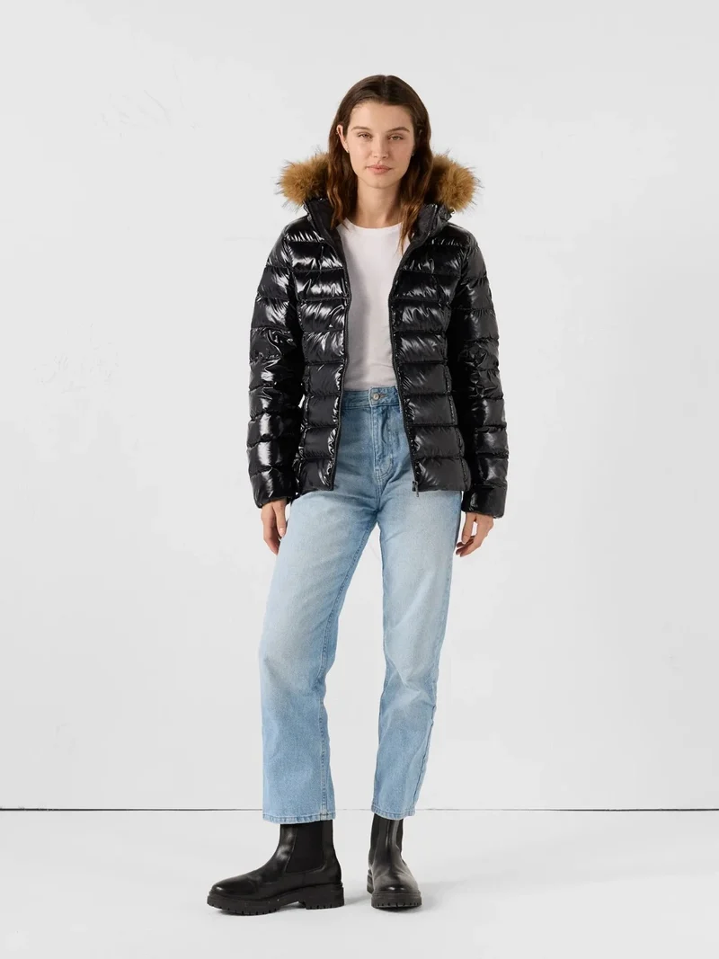 Doudoune déperlante JOTT Luxe Laquée - Noir