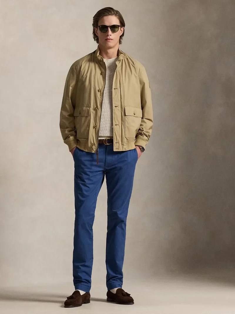 Pantalon chino Ralph Lauren marine en coton stretch