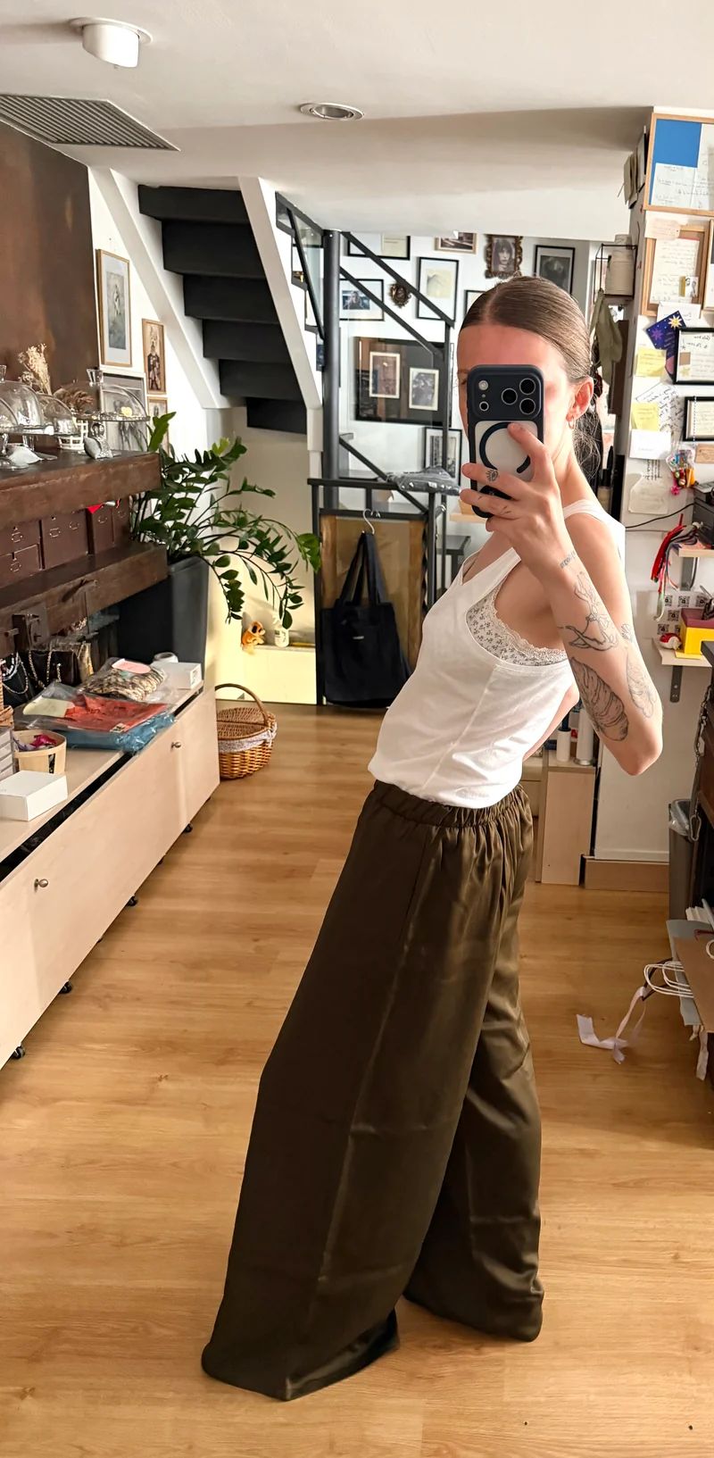 Pantalon long Lowry couleur café