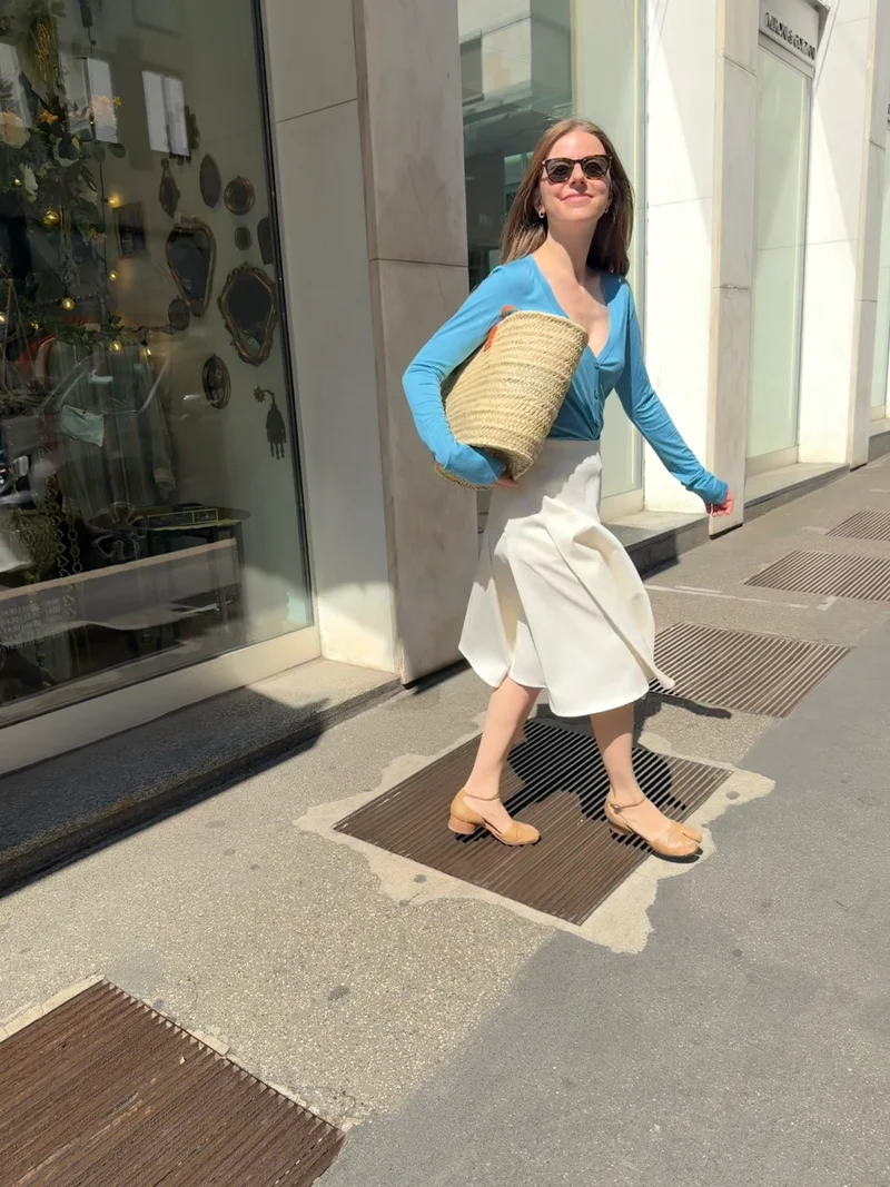 Gilet bleu céruléen Sironi
