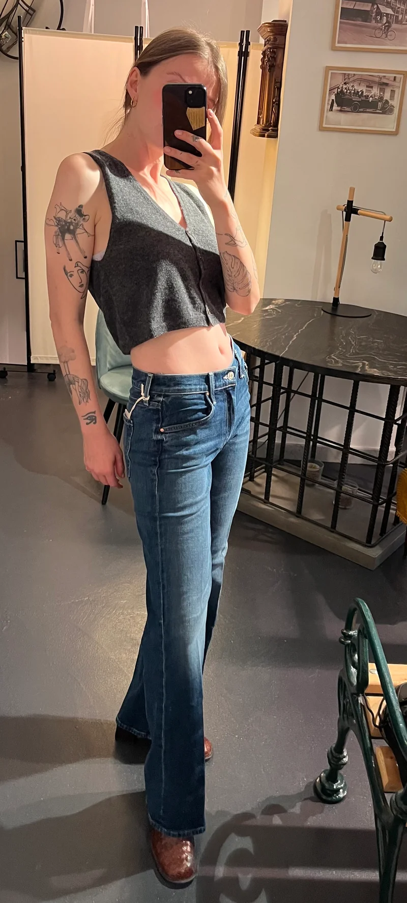 Jean bootcut bleu