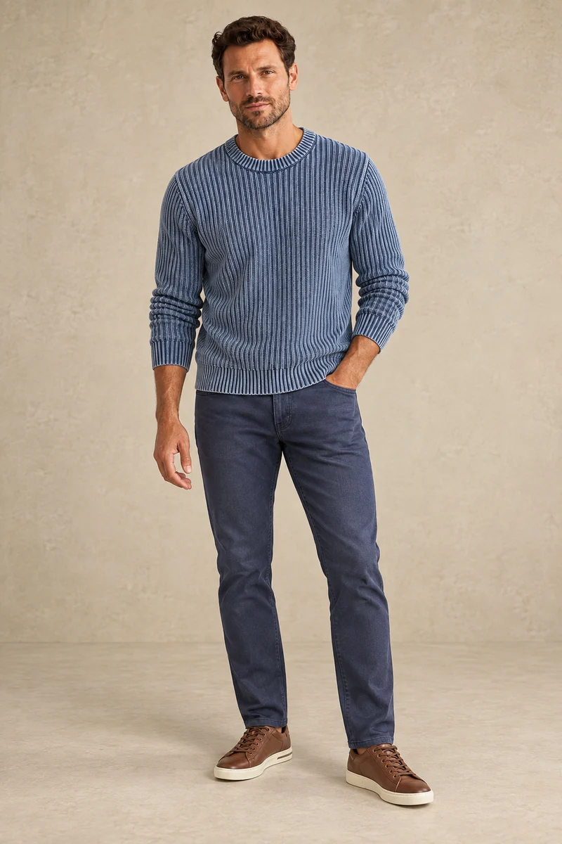 Le pantalon extensible style chino
