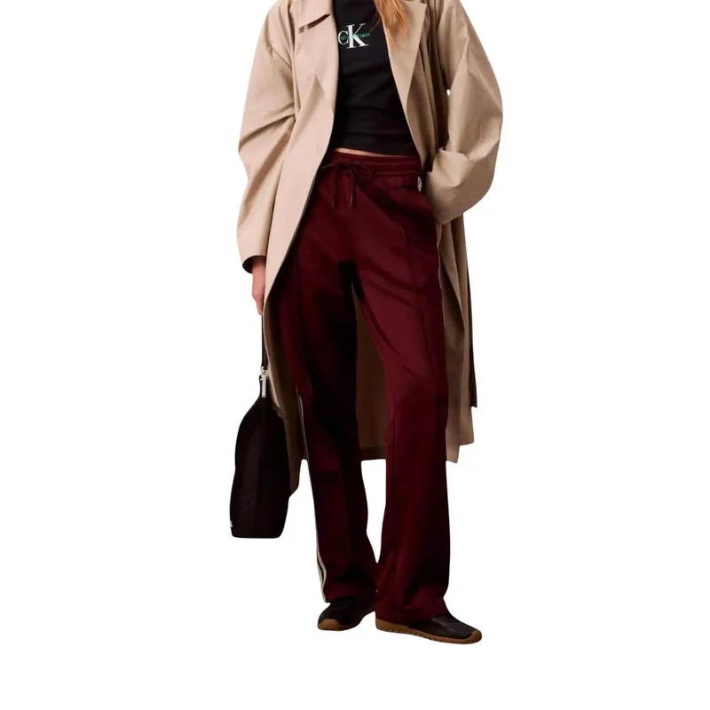 Calvin Klein Jeans Bordeaux Lace Trousers for Women