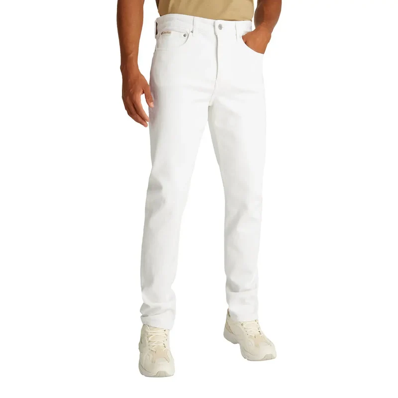 Jean en denim blanc pour homme
