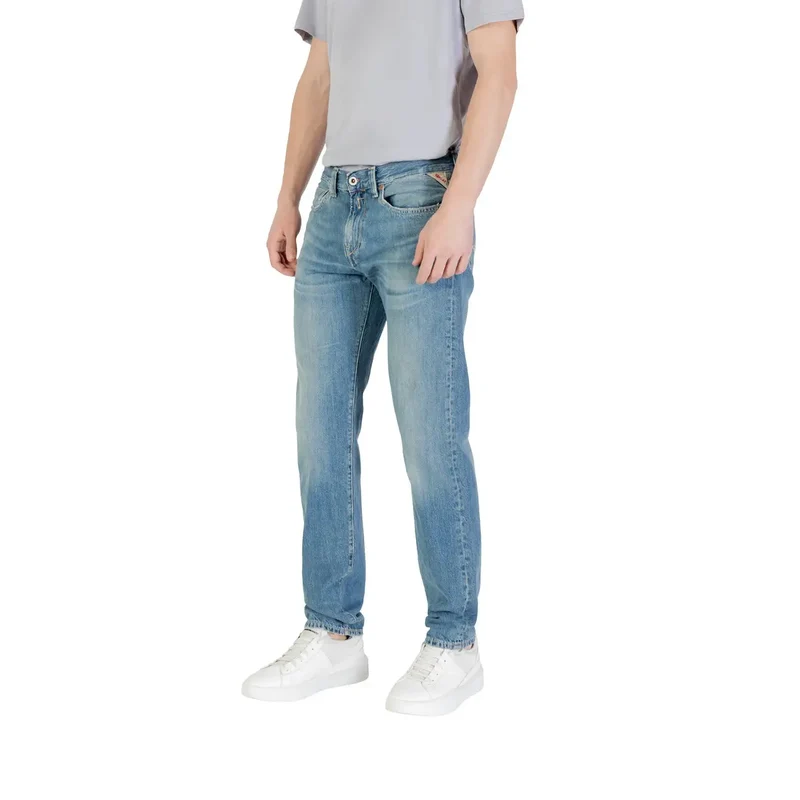 Jeans en denim bleu clair pour hommes