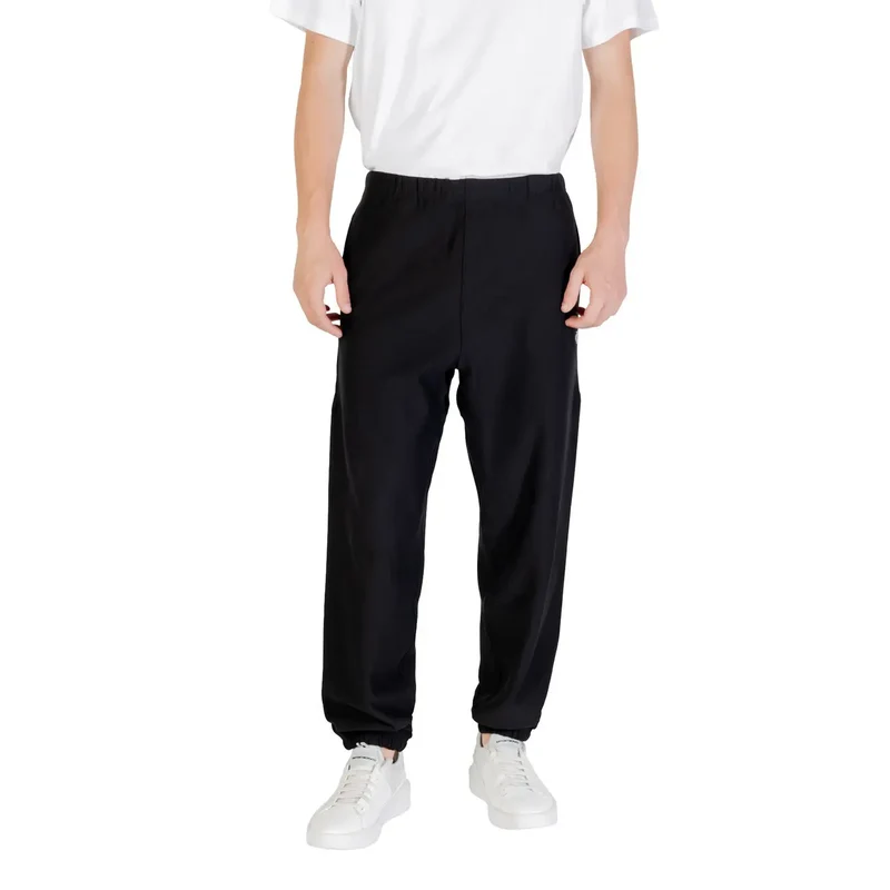 Pantalon de survêtement noir Calvin Klein avec poignets élastiques