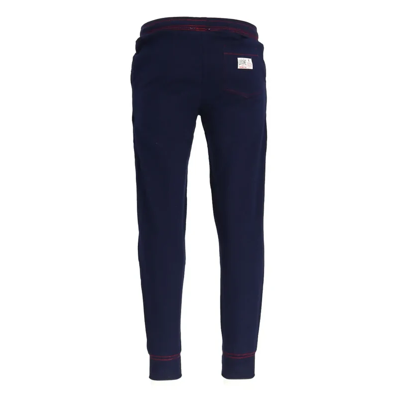 Pantalon de survêtement bleu marine avec cordon de serrage rouge