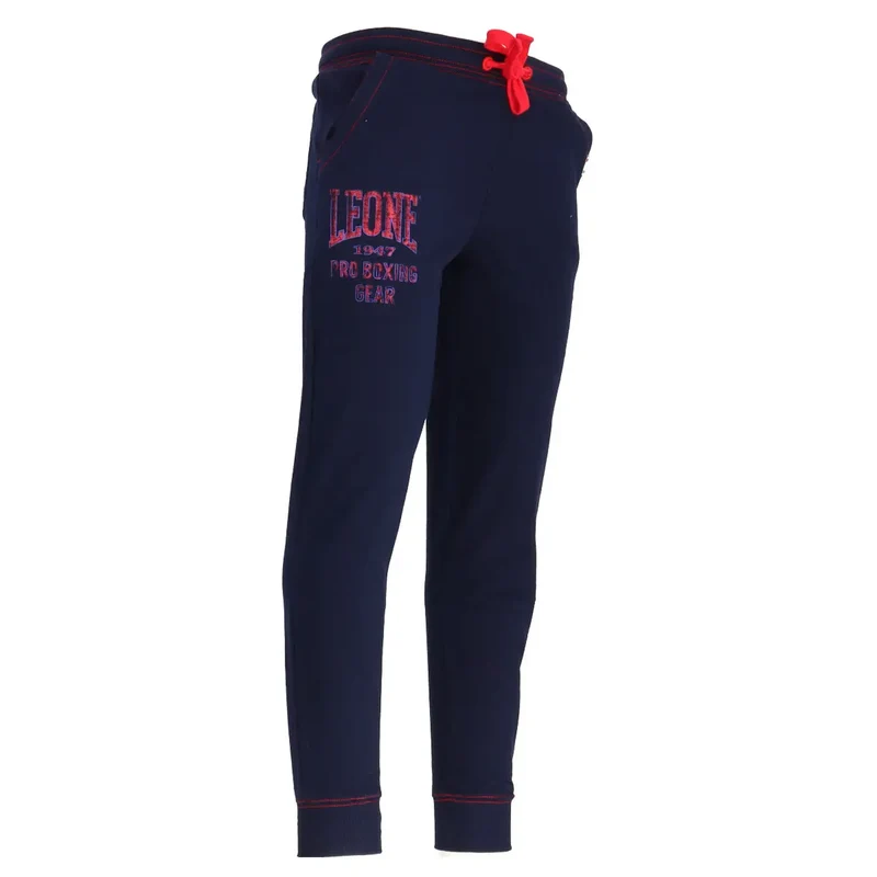 Pantalon de survêtement bleu marine avec cordon de serrage rouge