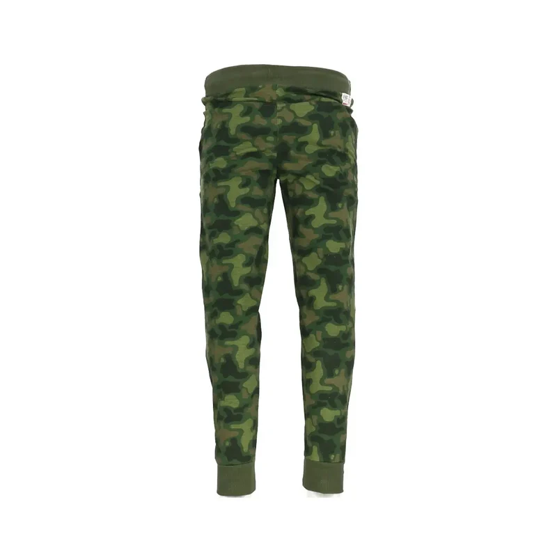 Pantalon de survêtement à motifs camouflage avec écussons