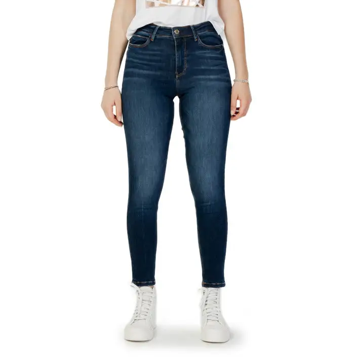 Jean skinny foncé délavé