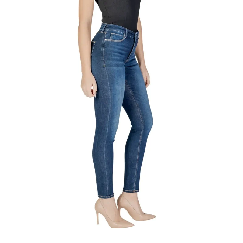 Jean skinny foncé délavé