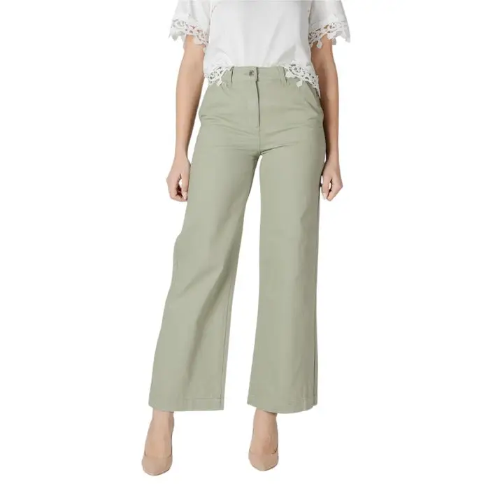 Pantalon large vert clair pour femmes