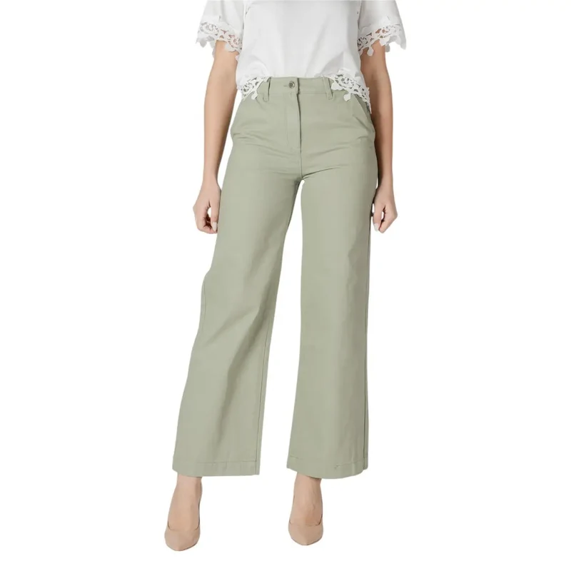 Pantalon large vert clair pour femmes
