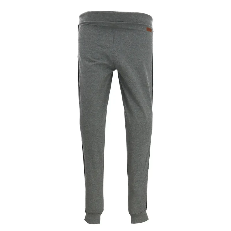 Pantalon de survêtement gris avec bandes latérales noires