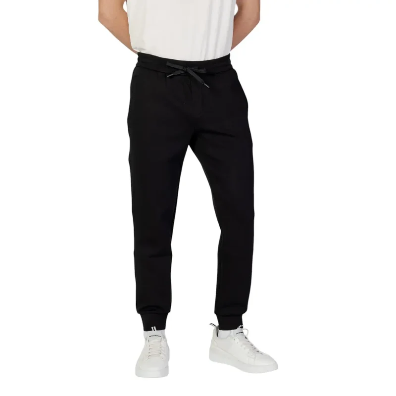 Armani Exchange Hommes Pantalon à lacets uni noir