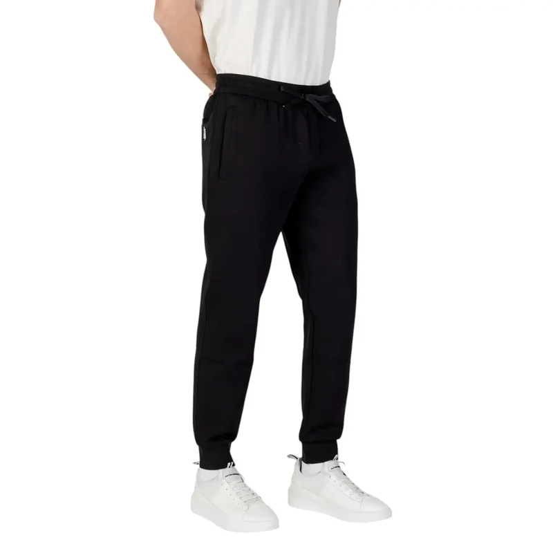 Armani Exchange Hommes Pantalon à lacets uni noir
