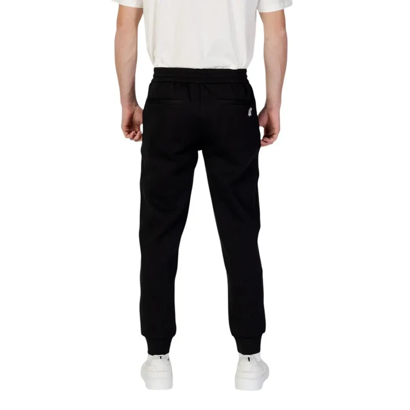 Armani Exchange Hommes Pantalon à lacets uni noir