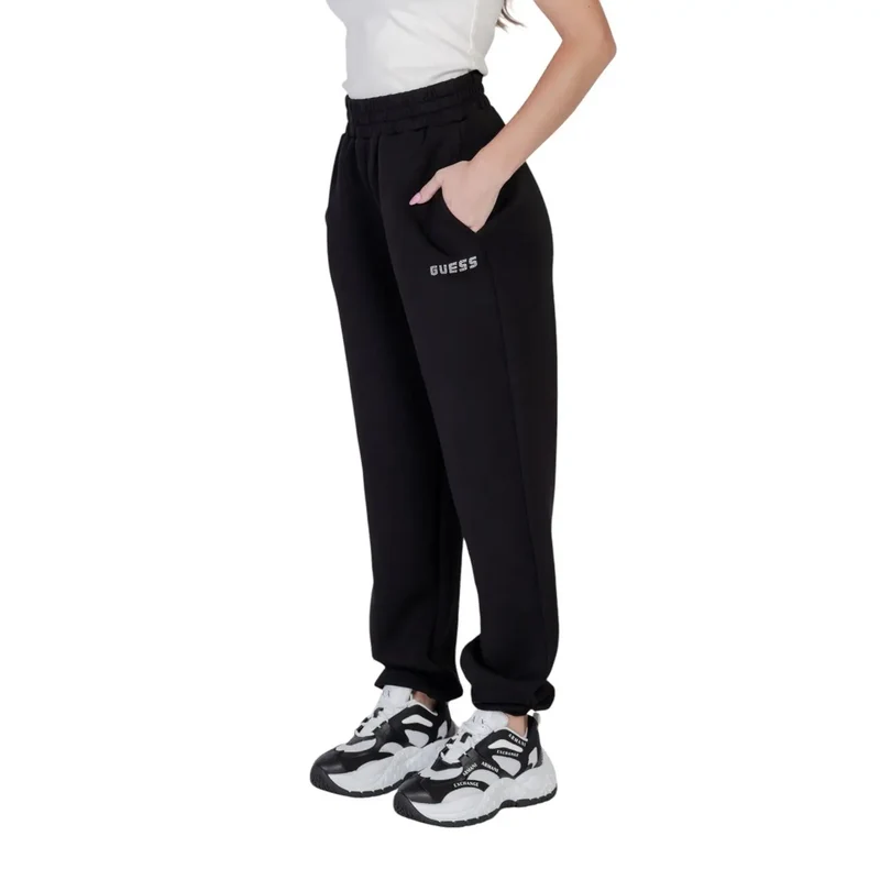 Guess Active Women Pantalon imprimé noir avec lacets