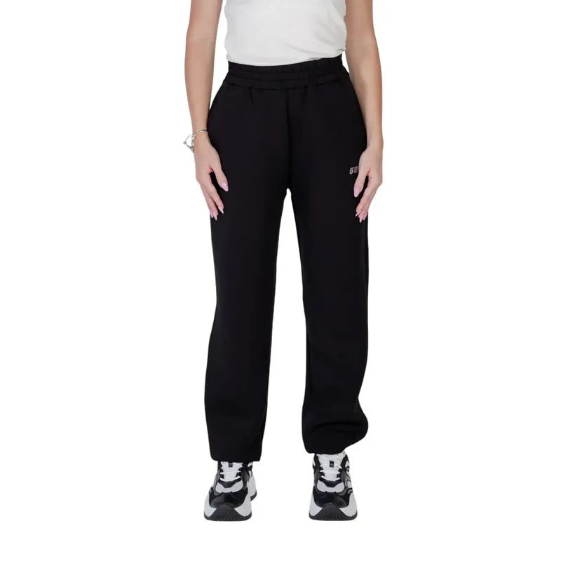 Guess Active Women Pantalon imprimé noir avec lacets