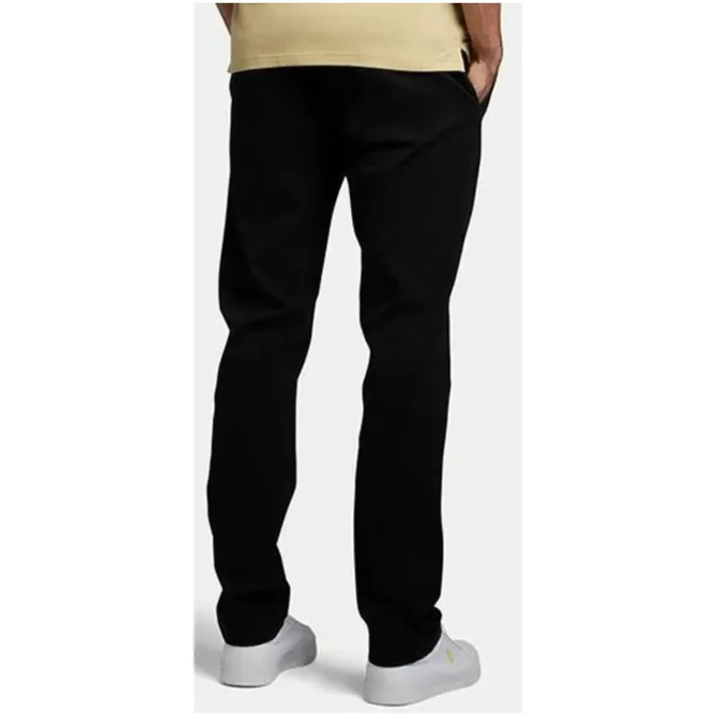 Lyle & Scott Hommes Pantalon noir en coton mélangé