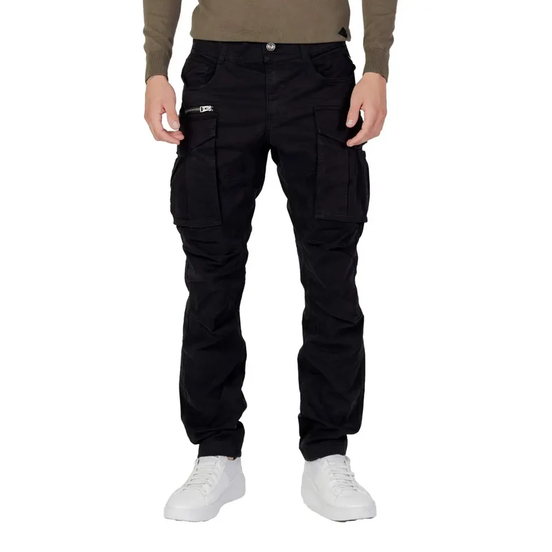 Jeans noirs Replay pour hommes avec fermeture à glissière et boutons