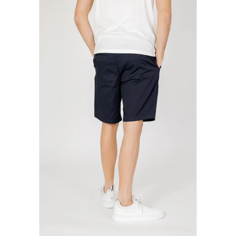 Armani Exchange Hommes - Short bleu en coton mélangé