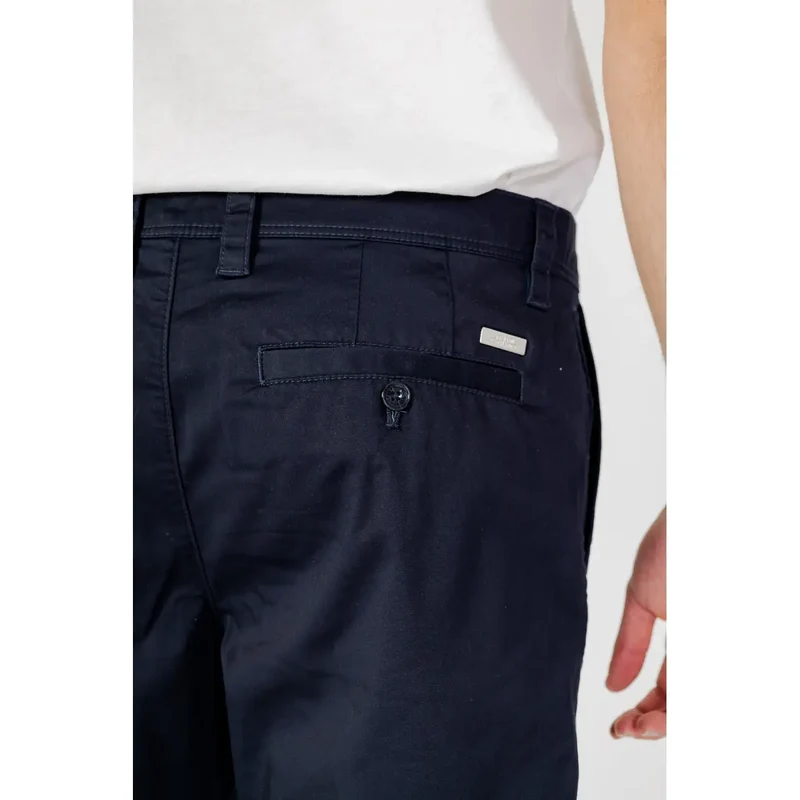 Armani Exchange Hommes - Short bleu en coton mélangé