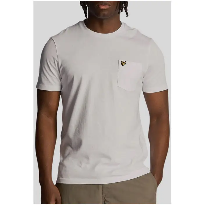 Lyle & Scott Hommes - T-shirt imprimé rose avec poches avant