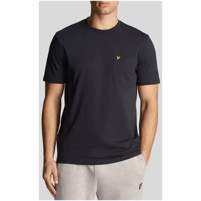 Lyle & Scott Hommes - T-shirt imprimé rose avec poches avant