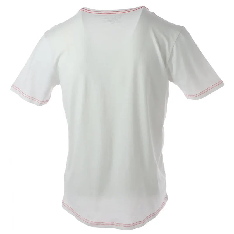 Jeckerson Men's White Slim Fit T-Shirt with Print