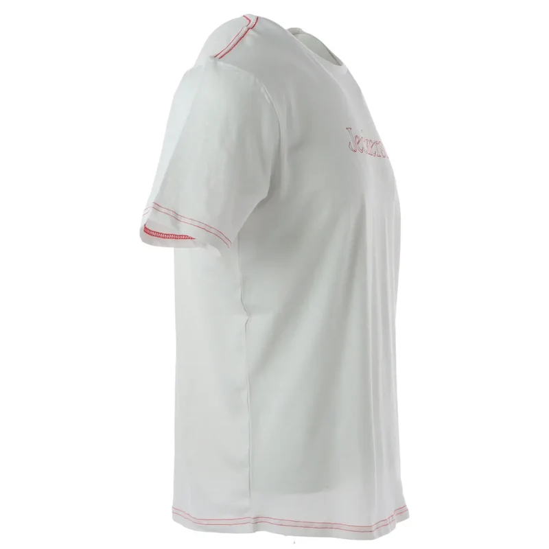 Jeckerson Men's White Slim Fit T-Shirt with Print
