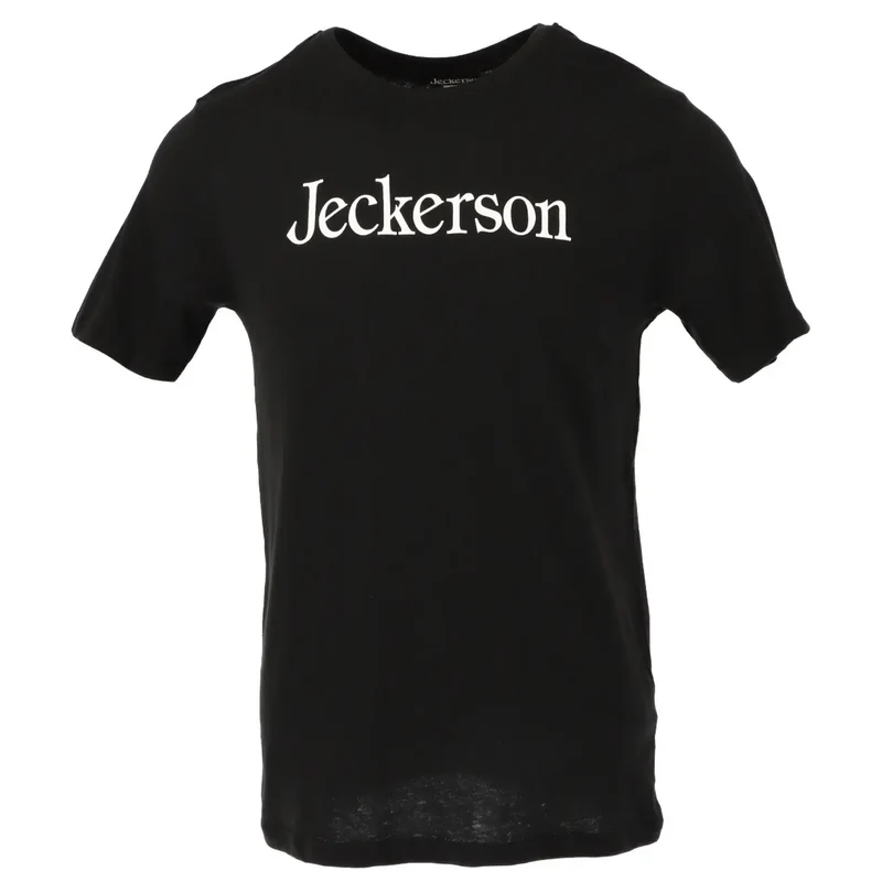 Jeckerson Men's Black Slim Fit T-Shirt